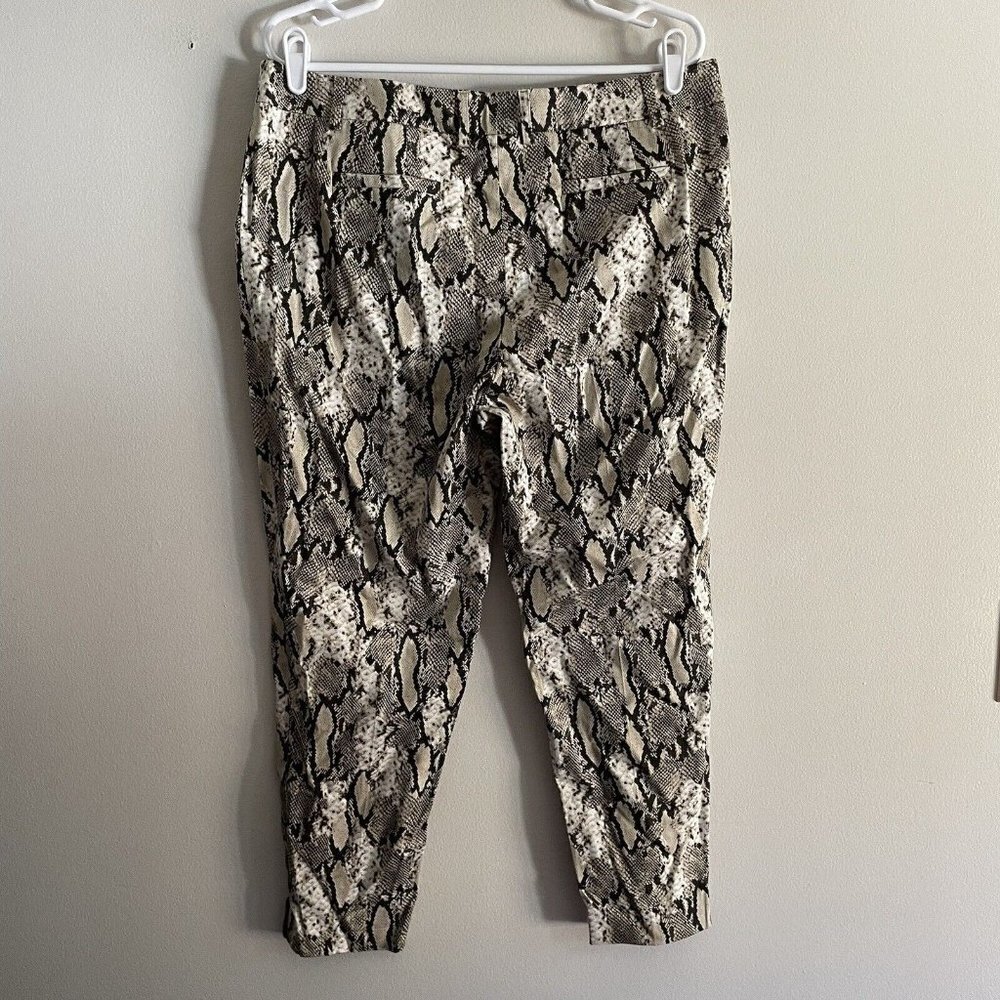 Jones New York 14P Gold Black White Snakeskin Print Stretch Grace Ankle Pant - Picture 6 of 12
